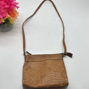 Fossil Tan Leather Crossbody Shoulder Bag FP7892